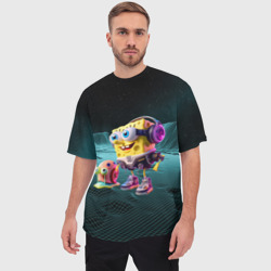 Мужская футболка oversize 3D Sponge Bob and snail Gary - fantasy - ai art - фото 2