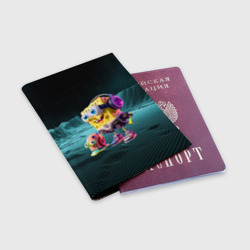 Обложка для паспорта матовая кожа Sponge Bob and snail Gary - fantasy - ai art - фото 2