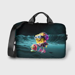 Сумка для ноутбука 3D Sponge Bob and snail Gary - fantasy - ai art