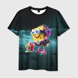 Мужская футболка 3D Sponge Bob and snail Gary - fantasy - ai art