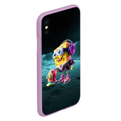 Чехол для iPhone XS Max матовый Sponge Bob and snail Gary - fantasy - ai art - фото 2