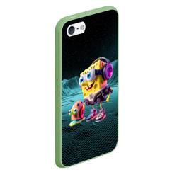 Чехол для iPhone 5/5S матовый Sponge Bob and snail Gary - fantasy - ai art - фото 2