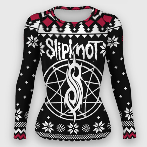 Женский рашгард 3D Slipknot christmas sweater, цвет 3D печать