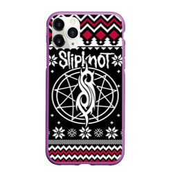 Чехол для iPhone 11 Pro Max матовый Slipknot christmas sweater