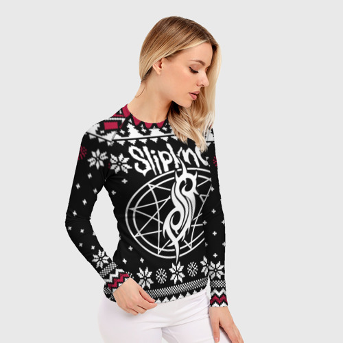 Женский рашгард 3D Slipknot christmas sweater, цвет 3D печать - фото 3