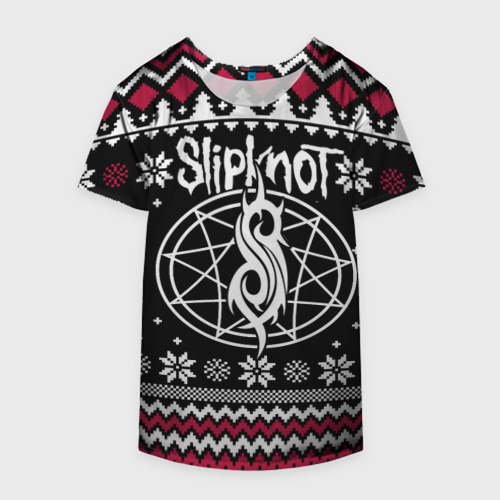 Накидка на куртку 3D Slipknot christmas sweater, цвет 3D печать - фото 4