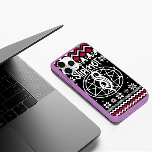 Чехол для iPhone 11 Pro Max матовый Slipknot christmas sweater - фото 5