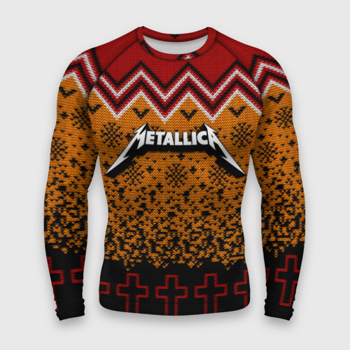 Мужской рашгард 3D Metallica christmas sweater, цвет 3D печать