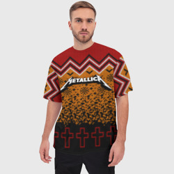 Мужская футболка oversize 3D Metallica christmas sweater - фото 2