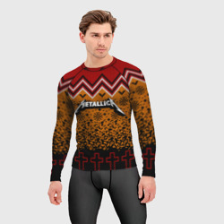 Мужской рашгард 3D Metallica christmas sweater - фото 2