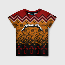 Детская футболка 3D Metallica christmas sweater