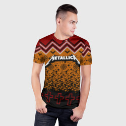 Мужская футболка 3D Slim Metallica christmas sweater - фото 2