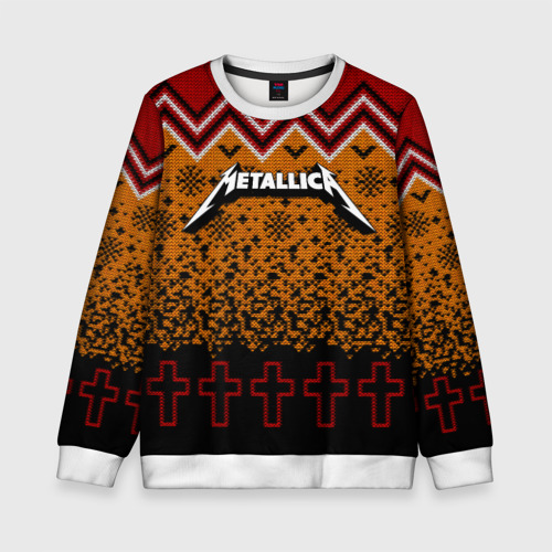 Детский свитшот 3D Metallica christmas sweater, цвет 3D печать