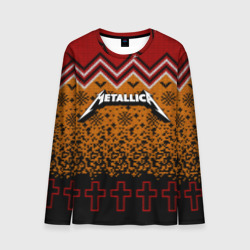 Мужской лонгслив 3D Metallica christmas sweater