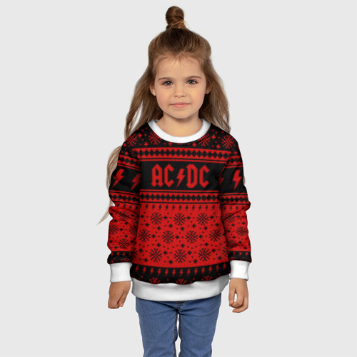 Детский свитшот 3D AC/DC christmas sweater, цвет 3D печать - фото 7