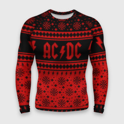 Мужской рашгард 3D AC/DC christmas sweater