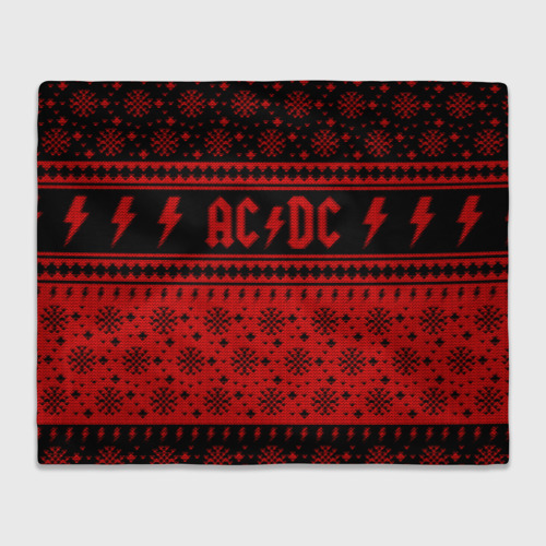 Плед 3D AC/DC christmas sweater, цвет 3D (велсофт)