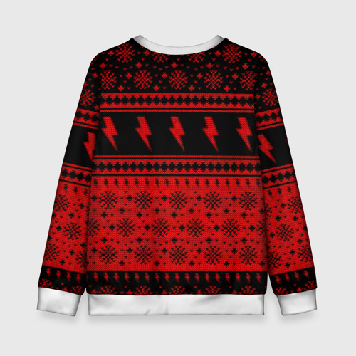 Детский свитшот 3D AC/DC christmas sweater, цвет 3D печать - фото 2