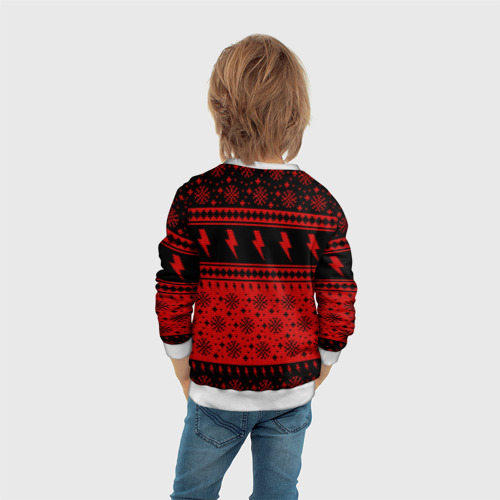 Детский свитшот 3D AC/DC christmas sweater, цвет 3D печать - фото 6