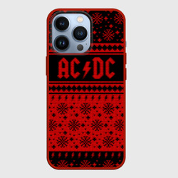 Чехол для iPhone 13 Pro AC/DC christmas sweater