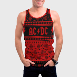 Мужская майка 3D AC/DC christmas sweater - фото 2