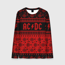 Мужской лонгслив 3D AC/DC christmas sweater