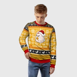 Детский свитшот 3D Chicken gun christmas sweater - фото 2