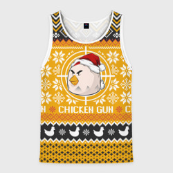 Мужская майка 3D Chicken gun christmas sweater