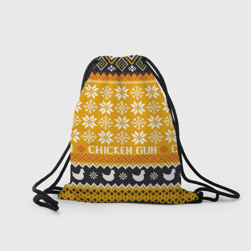 Рюкзак-мешок 3D Chicken gun christmas sweater - фото 2