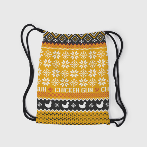 Рюкзак-мешок 3D Chicken gun christmas sweater - фото 7