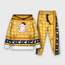 Детский костюм с толстовкой 3D Chicken gun christmas sweater