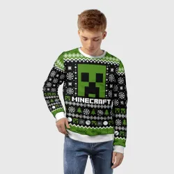 Детский свитшот 3D Minecraft christmas sweater - фото 3