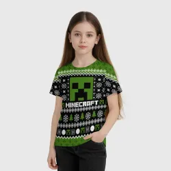 Детская футболка 3D Minecraft christmas sweater - фото 2