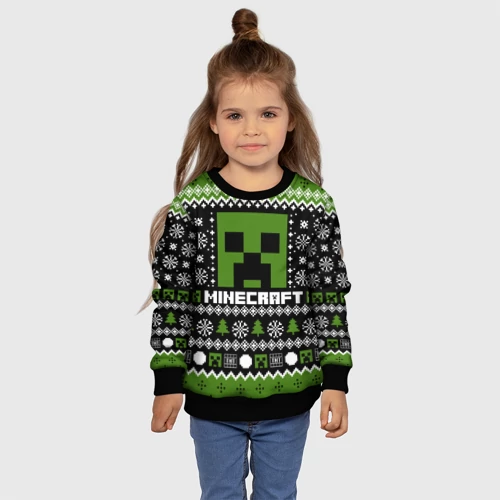 Детский свитшот 3D Minecraft christmas sweater - фото 7