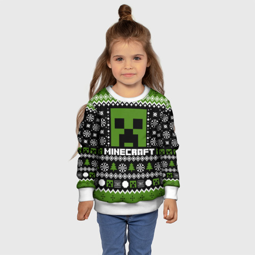 Детский свитшот 3D Minecraft christmas sweater, цвет 3D печать - фото 7