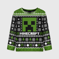 Детский лонгслив 3D Minecraft christmas sweater