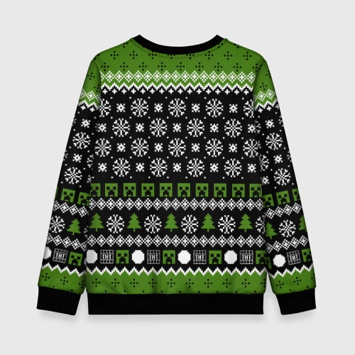 Детский свитшот 3D Minecraft christmas sweater - фото 2