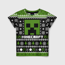 Детская футболка 3D Minecraft christmas sweater