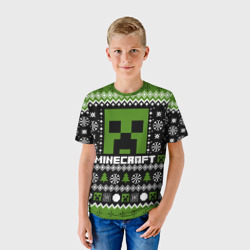 Детская футболка 3D Minecraft christmas sweater - фото 2