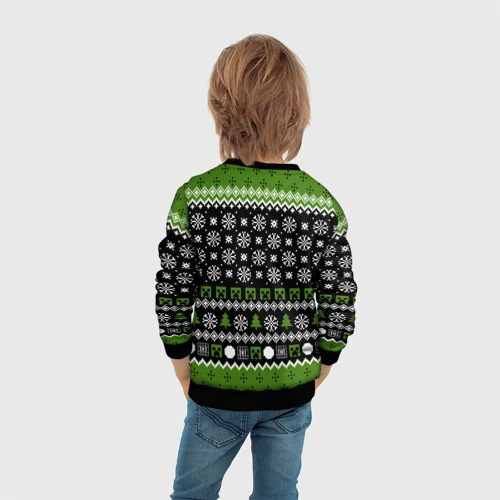 Детский свитшот 3D Minecraft christmas sweater - фото 6