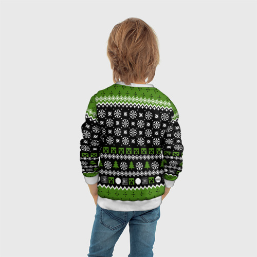 Детский свитшот 3D Minecraft christmas sweater, цвет 3D печать - фото 6