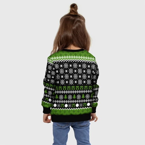Детский свитшот 3D Minecraft christmas sweater - фото 8