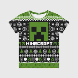 Детская футболка 3D Minecraft christmas sweater