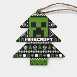 Игрушка деревянная Ёлочка Minecraft christmas sweater