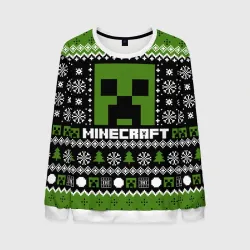 Мужской свитшот 3D Minecraft christmas sweater