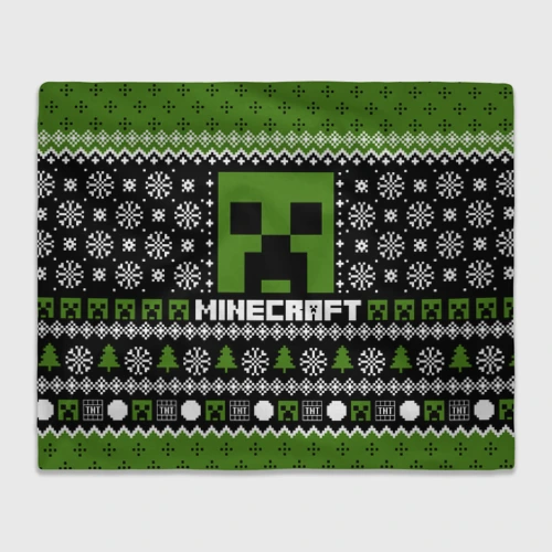 Плед 3D Minecraft christmas sweater