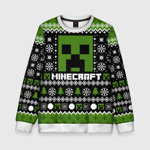 Детский свитшот 3D Minecraft christmas sweater, цвет 3D печать