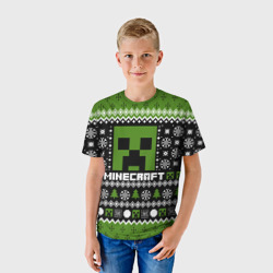 Детская футболка 3D Minecraft christmas sweater - фото 2