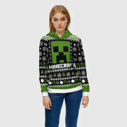 Женская толстовка 3D Minecraft christmas sweater - фото 2