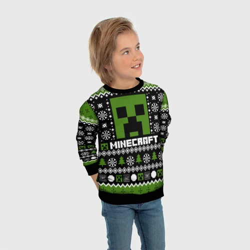 Детский свитшот 3D Minecraft christmas sweater - фото 5